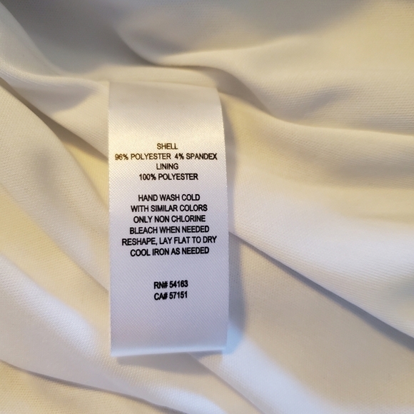 NWOT J Howard Sleevless White Dress with Blue Lace Overlay Sz16 - Picture 5 of 17